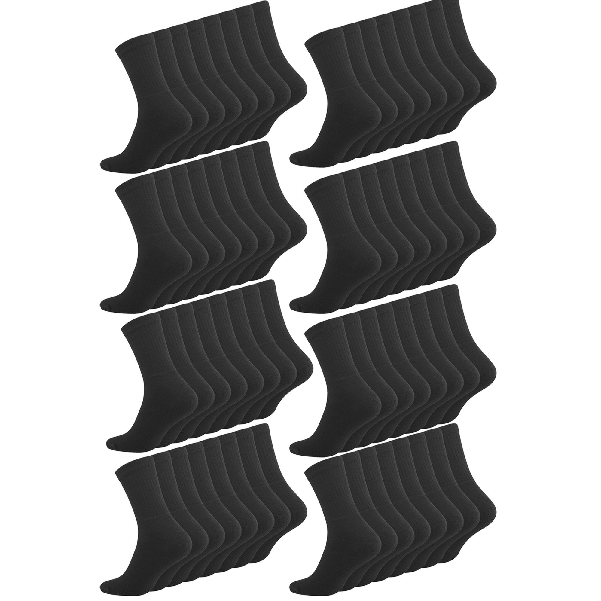 TSB Werk Socken Socken Strümpfe 8-128 Paar Sportsocken 39-46 Set Arbeitssocken, Schwarz, Baumwolle