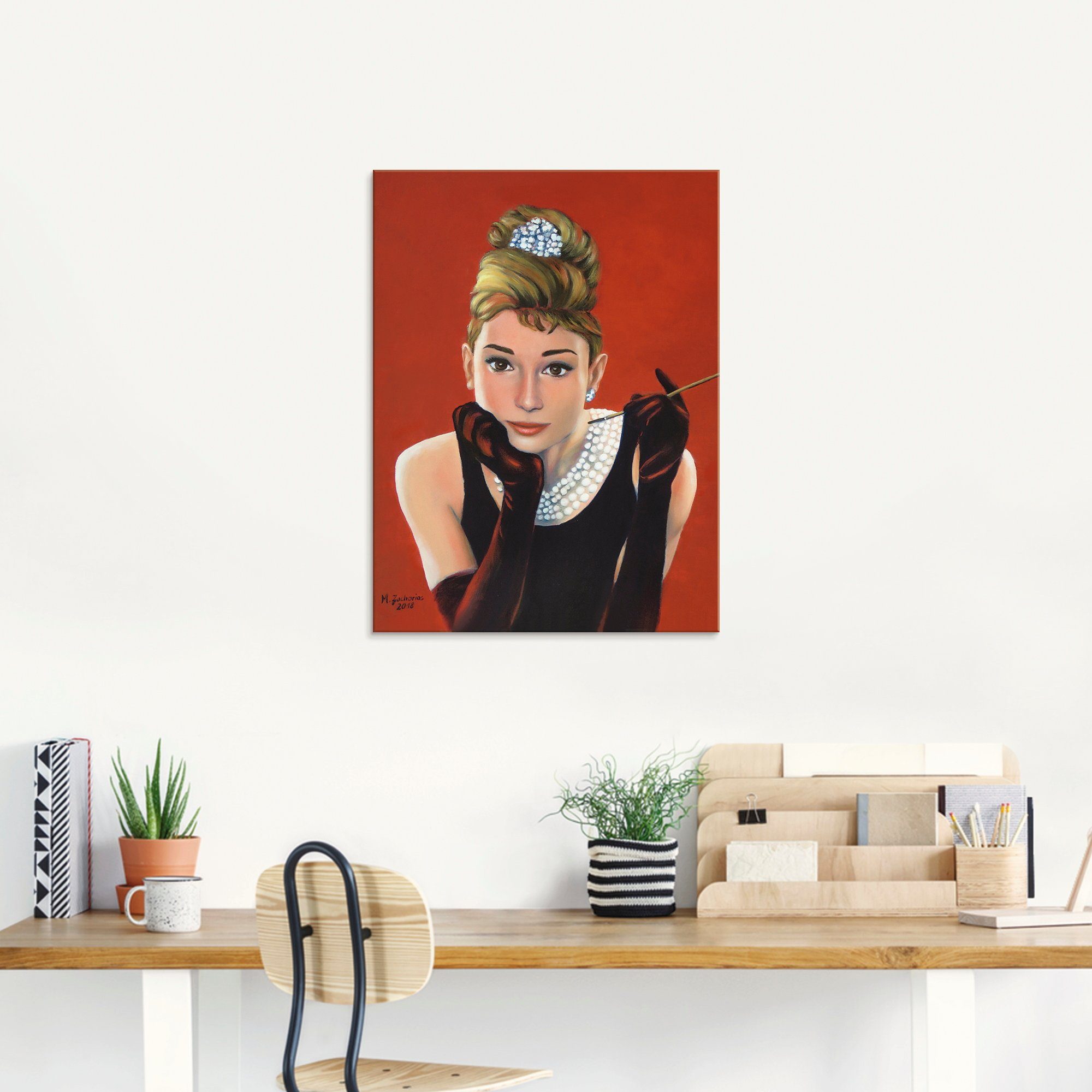 Artland Glasbild »Audrey Hepburn Porträt«, Stars (1 Stück)-kaufen