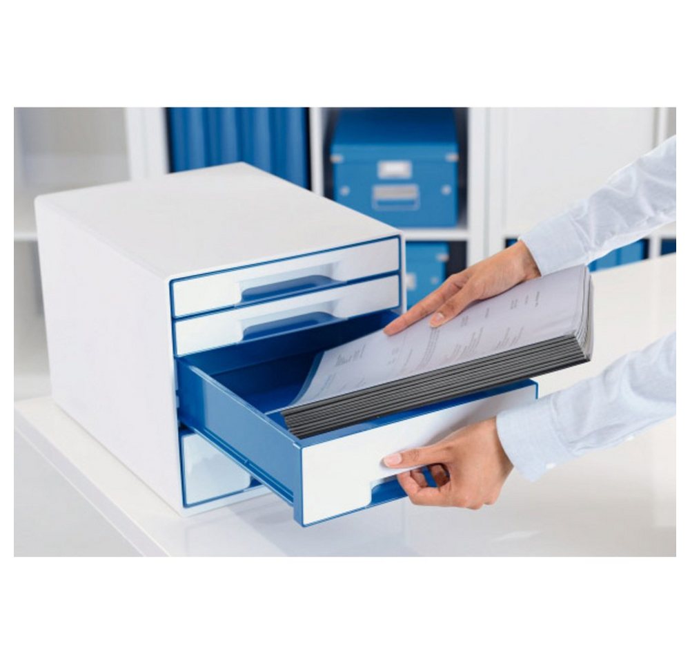 Thumbnail - LEITZ Schubladenbox Leitz WOW Cube 5213 5213-20-36 Schubladenbox Weiß 4 x DIN A4 Anzahl de