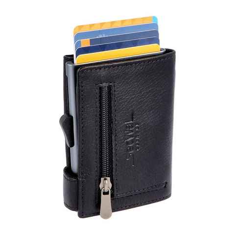 SecWal Geldbörse, Kartenetui mit Münzfach Reißverschluß, Slim Wallet, RFID Schutz, Geldbeutel klein, für Herren und Damen