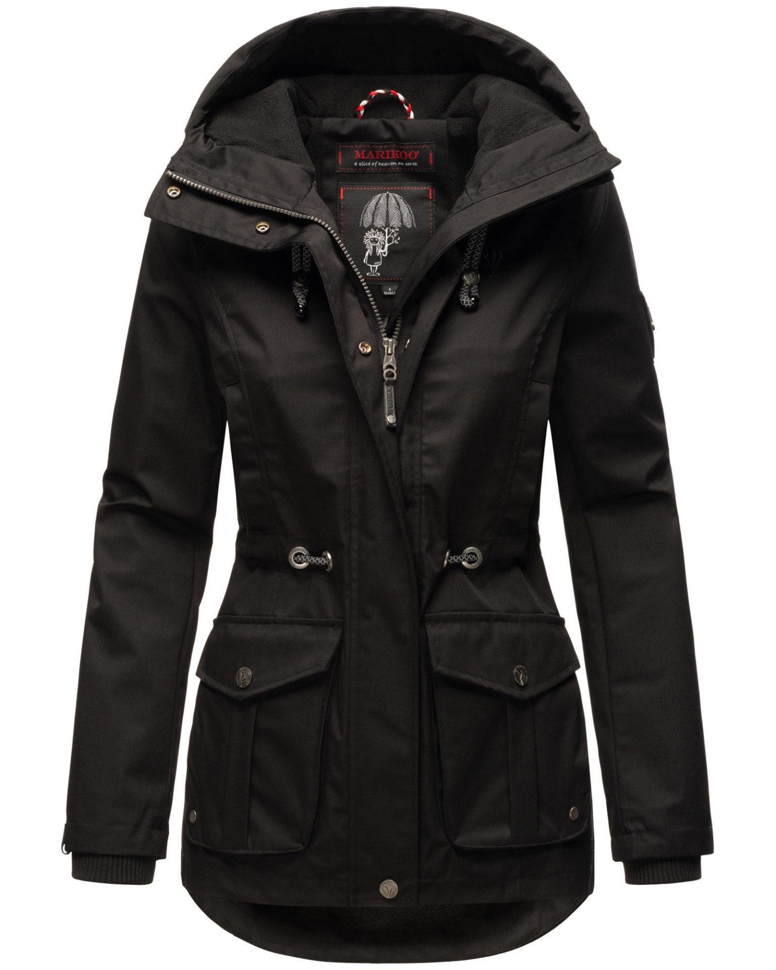 Marikoo Outdoorjacke mit verstellbarer Kapuze