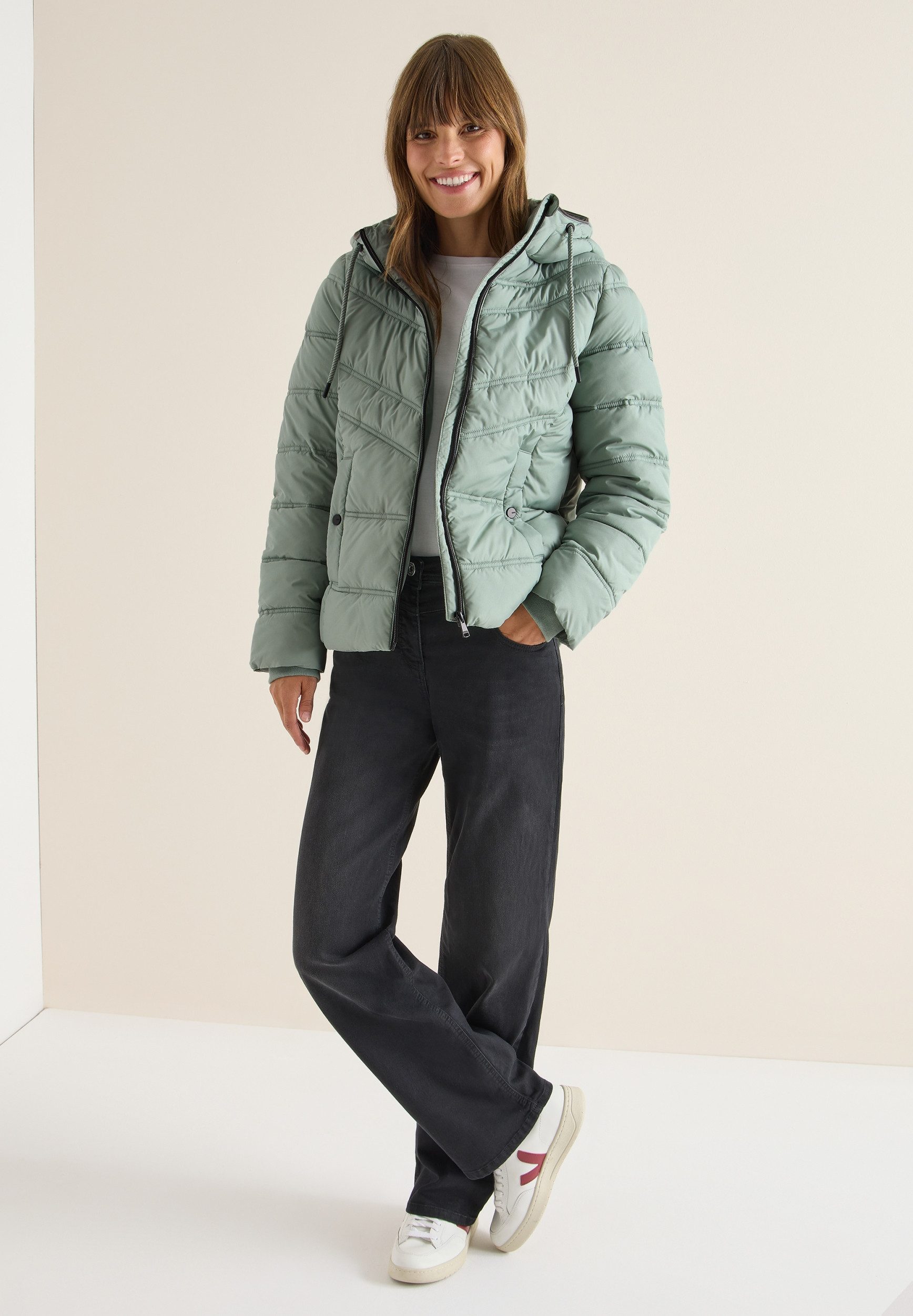 CECIL Blouson TOS Sportive Padded Jacket smoke salvia günstig online kaufen