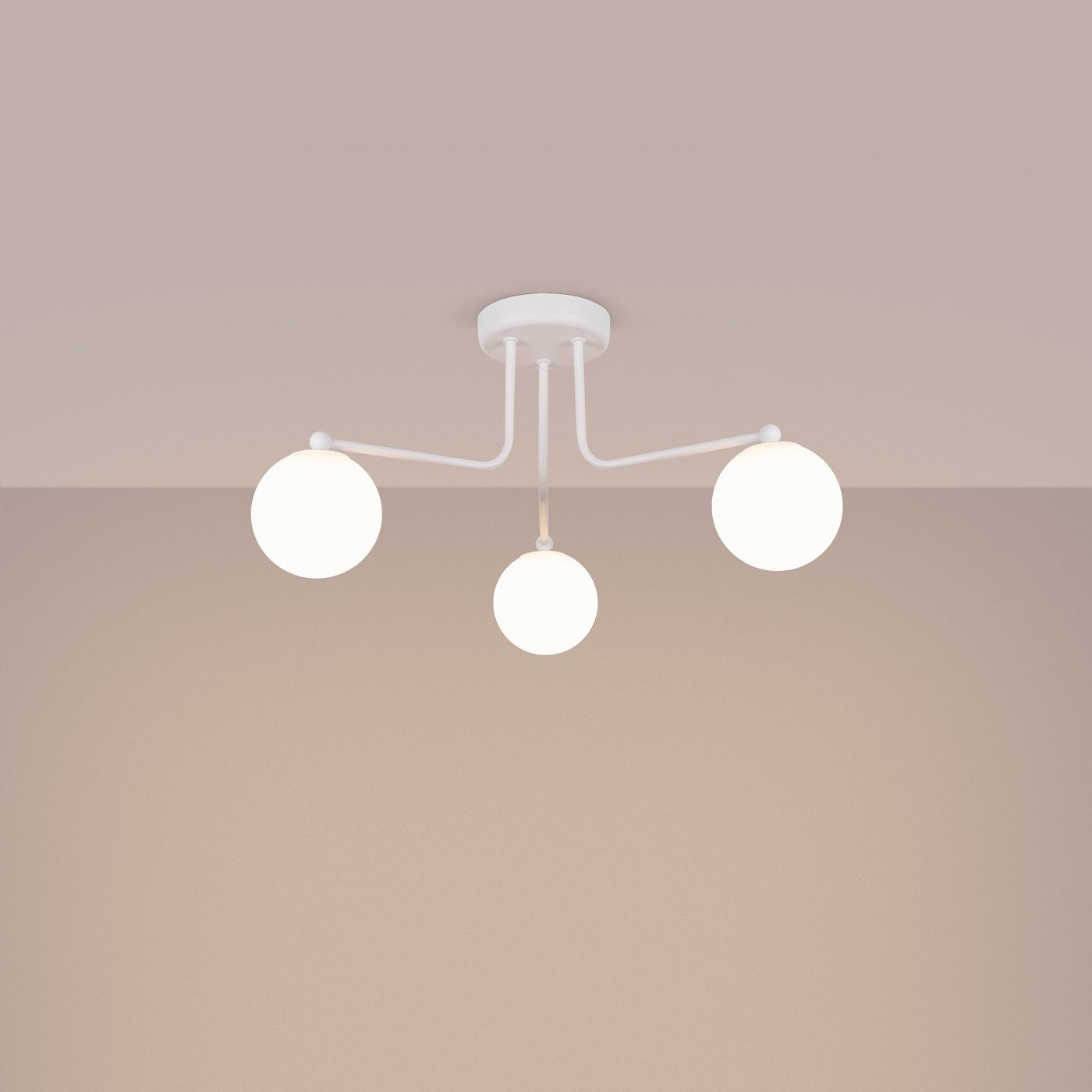 SOLLUX lighting Kronleuchter Kronleuchter Astral 3 Weiß, Nicht enthalten