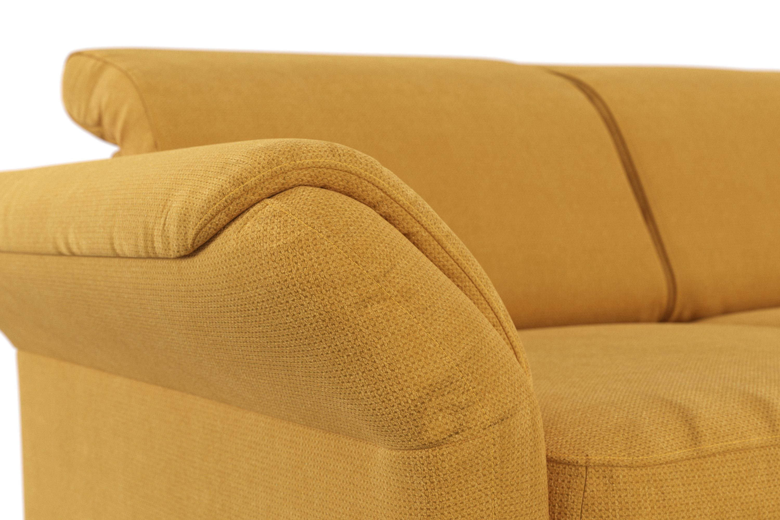 sit&more Ecksofa Bettfunktion, Bettkasten wahlweise und Armteilverstellung Apulia, und Kopf