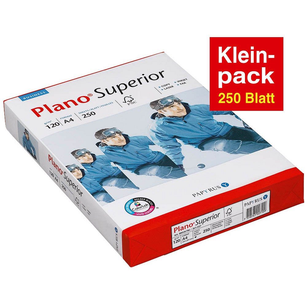 PAPYRUS Organisationsmappe Plano 88026786 Kopierpapier Superior DIN A4 120 g/qm 250 Blatt