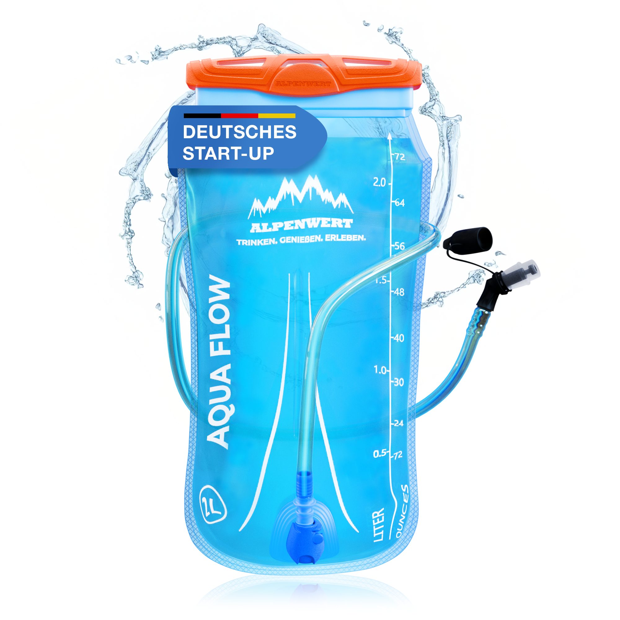 Alpenwert Trinkbeutel Alpenwert Trinkblase mit Trinkschlauch Wasserblase 2L/3L Outdoor