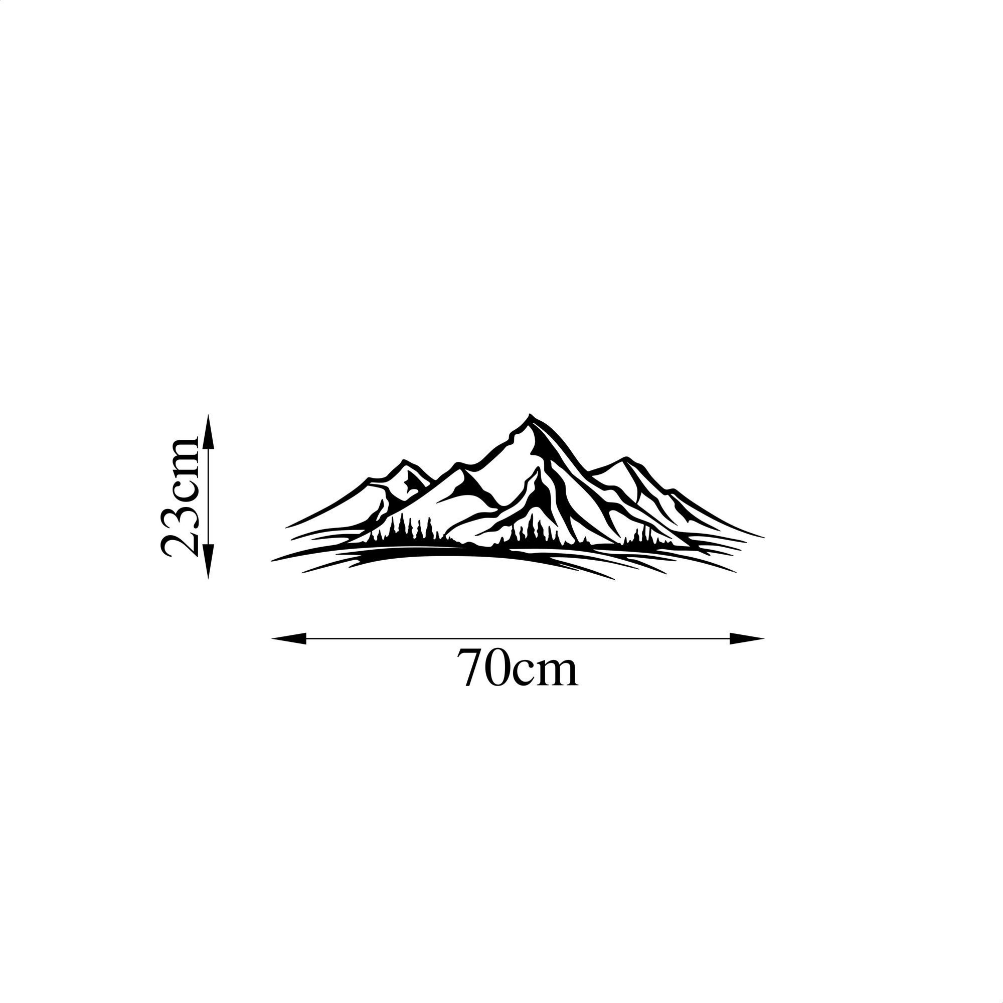 Wanddekoobjekt 100% METAL (Thickness: 1,5 mm), 70 x 23 cm L3141