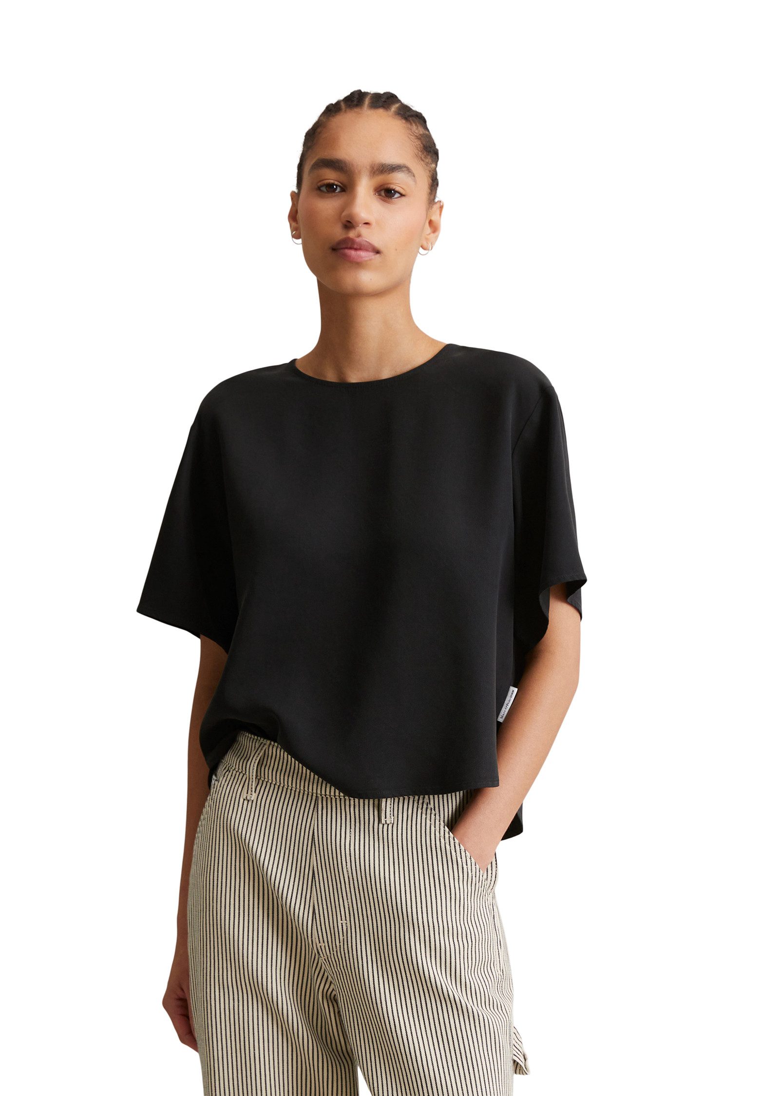 Marc O'Polo DENIM Shirtbluse feine Oberflächenstruktur günstig online kaufen