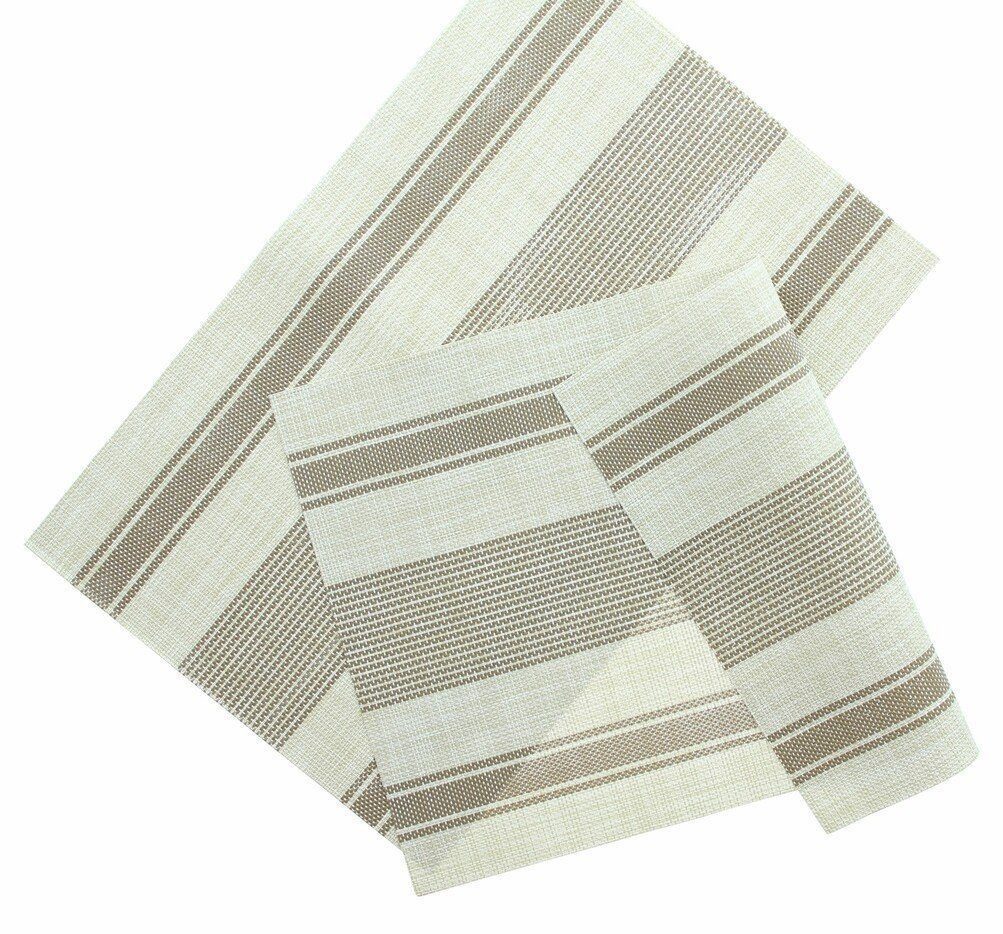 Platzset Platzdecke Gestreift Platzmatte Deckchen Abwischbar 4er Set Deko