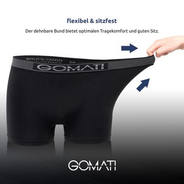 Gomati Boxershorts Herren Seamless Pants (6er Pack) Microfaser-Elasthan Boxershorts