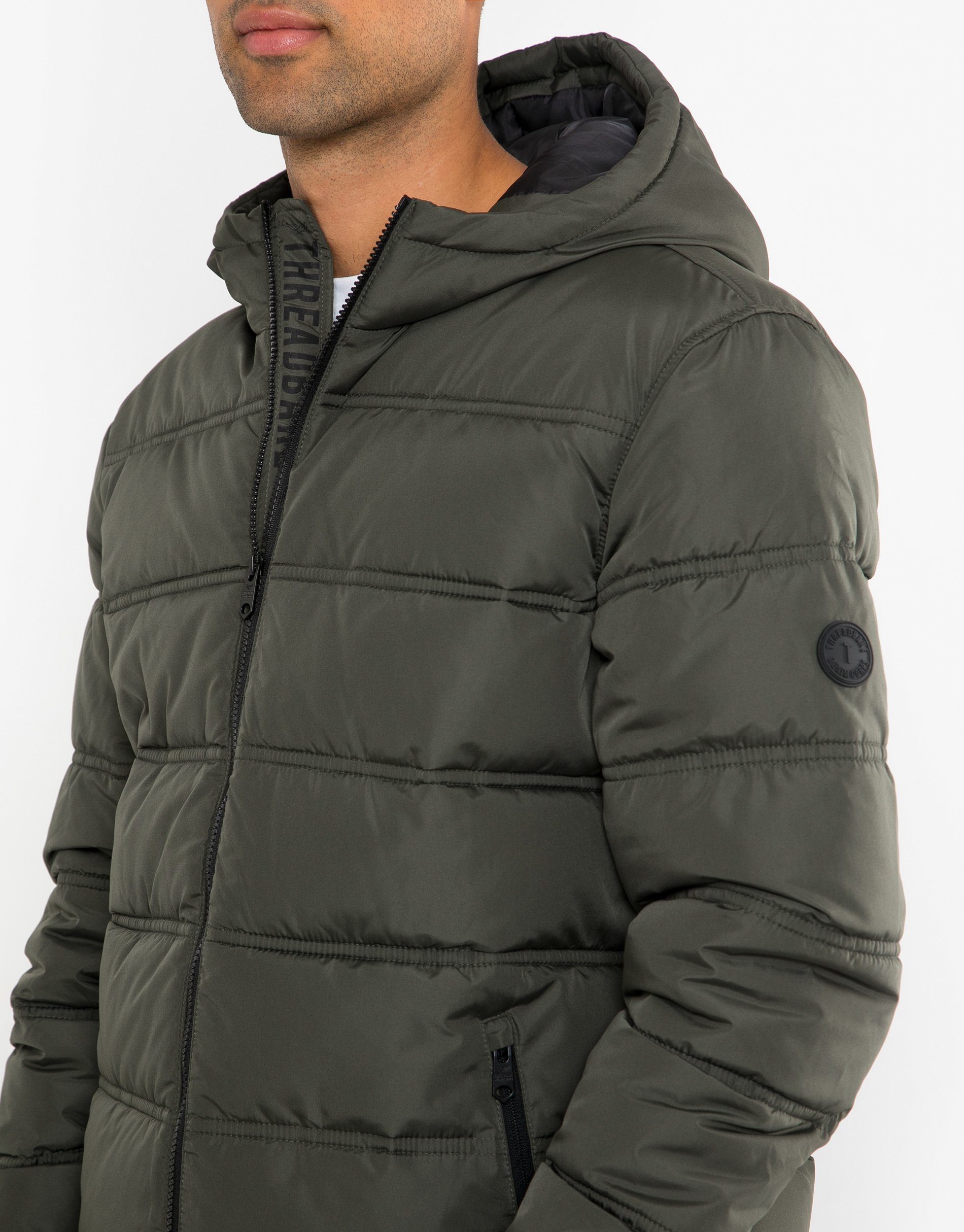 Threadbare Winterjacke THB Jacket Beechwood Khaki- olivgrün Padded