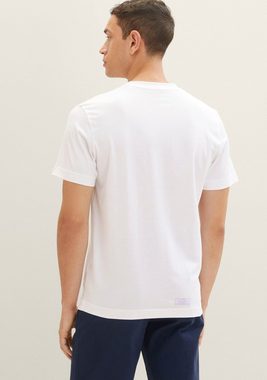 TOM TAILOR T-Shirt (Packung, 2-tlg) 1x mit großem Print 1x mit kleinem Logo auf der Brust