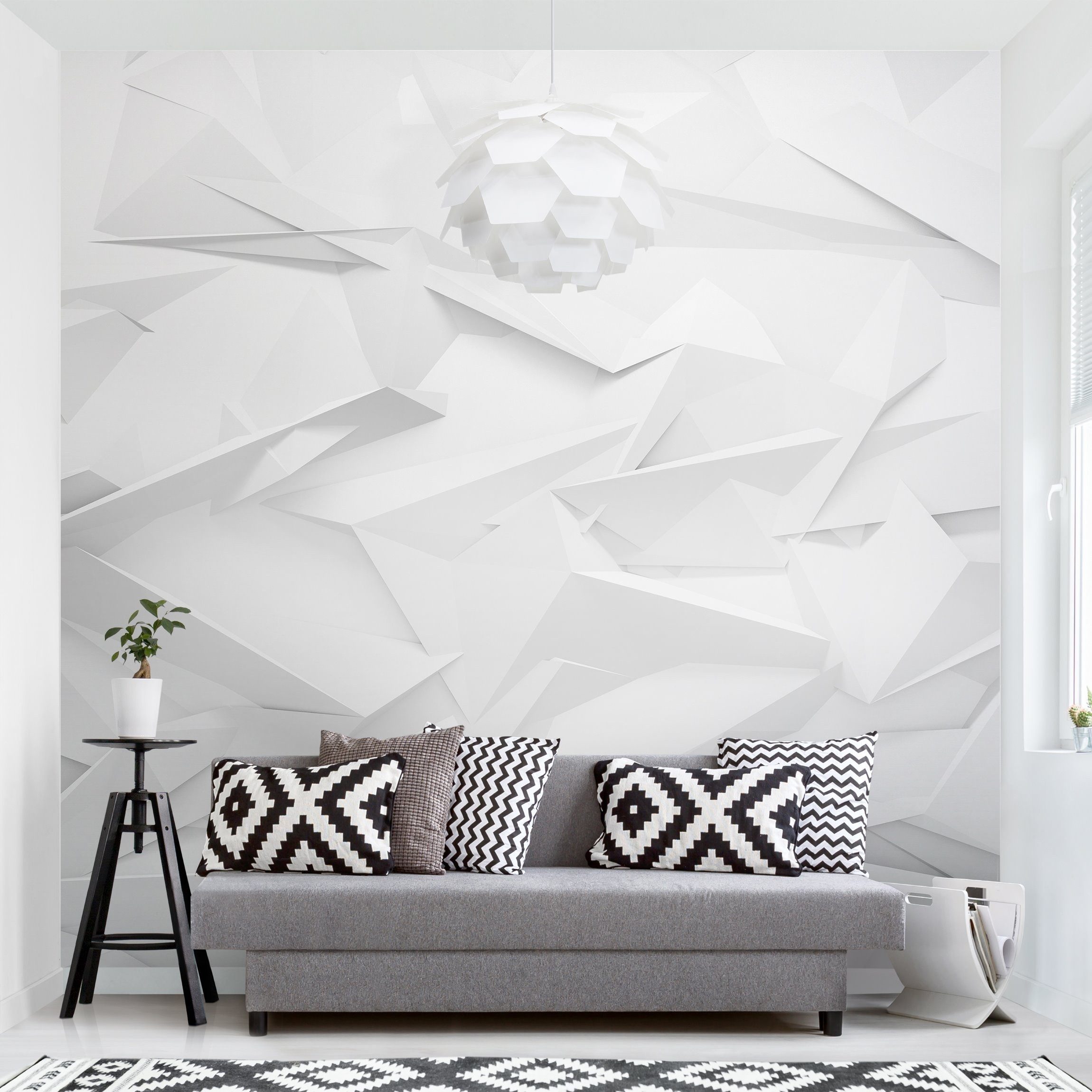 Bilderdepot24 3D-Tapete Effekt Abstrakte 3D Optik Modern Wanddeko Raumtiefe Gaming, Glatt, Matt, (Vliestapete inkl. Kleister oder selbstklebend), Wohnzimmer Schlafzimmer Küche Flur Fototapete Vliestapete Wandtapete