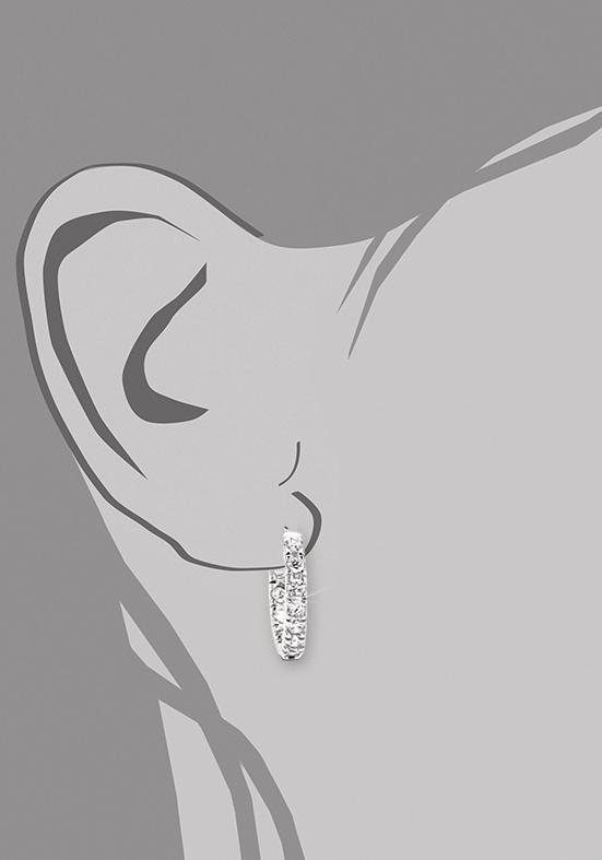 Amor Paar Creolen, mit Zirkonia (synth)