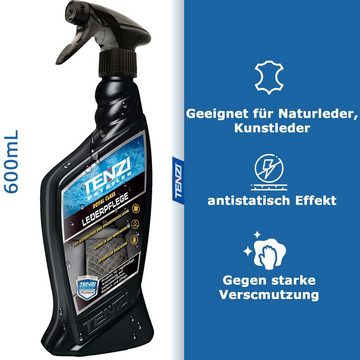 TENZI Lederpflege 600mL Lederreiniger (1-St. Premium Lederpflege für Auto & Motorrad - antistatisch Effekt)