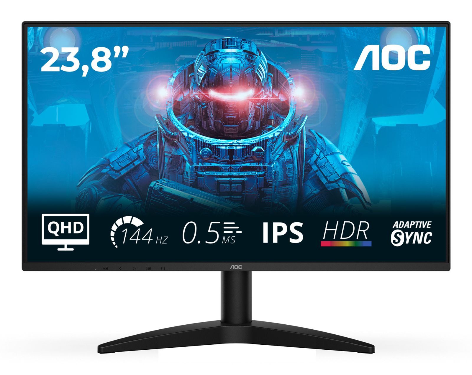 AOC Basic-line Q24B36X - B3 Series - LED - 61 cm (24) (23.8" sichtbar)... TFT-Monitor (2560 x 1440 px, Quad HD, 4 ms Reaktionszeit, 144 Hz, IPS, HDCP, HDR, Kopfhörerbuchse)