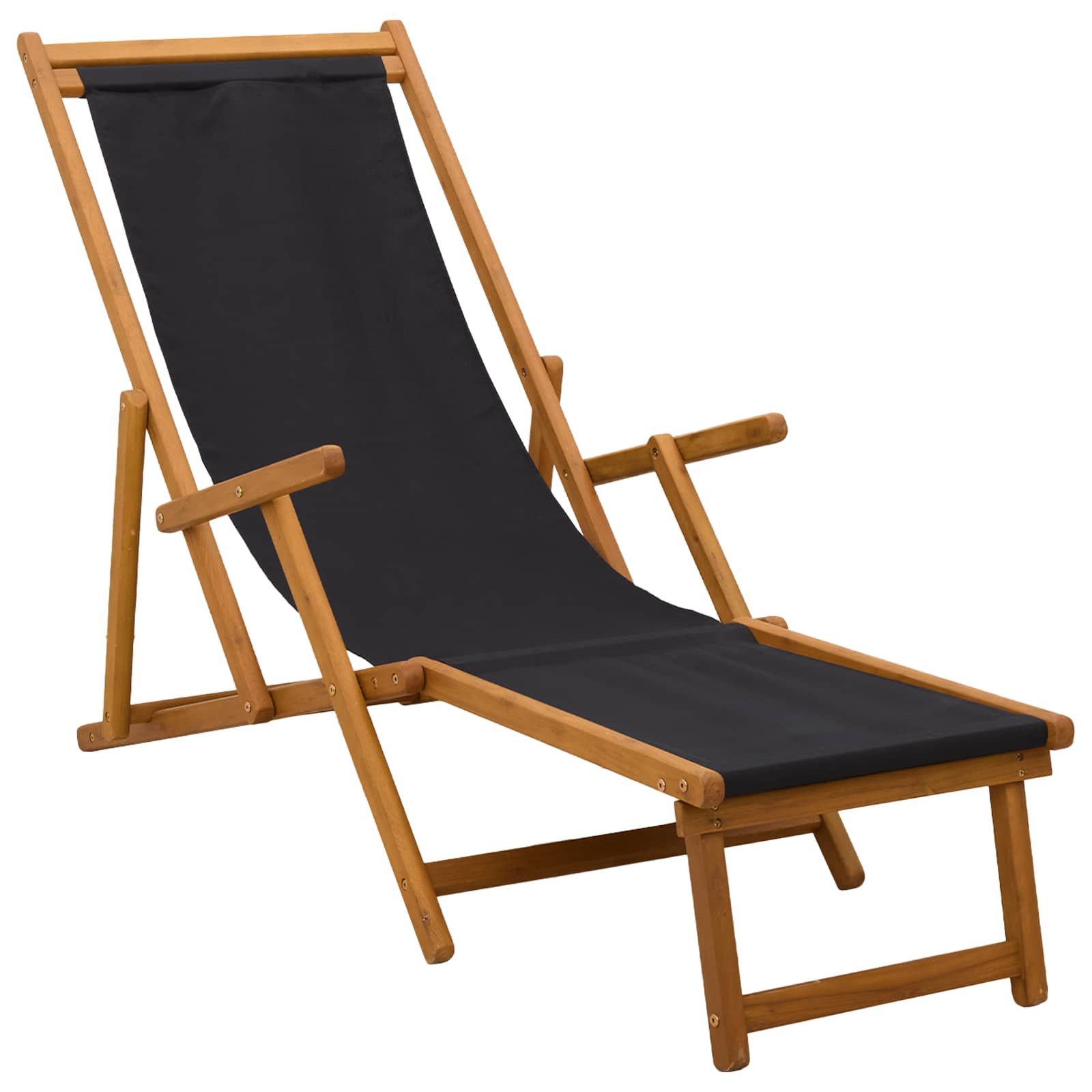 vidaXL Gartenliege Klappbare Sonnenliege 2 pcs 3 Position Massives Eukalyptus Holz, 2 St.