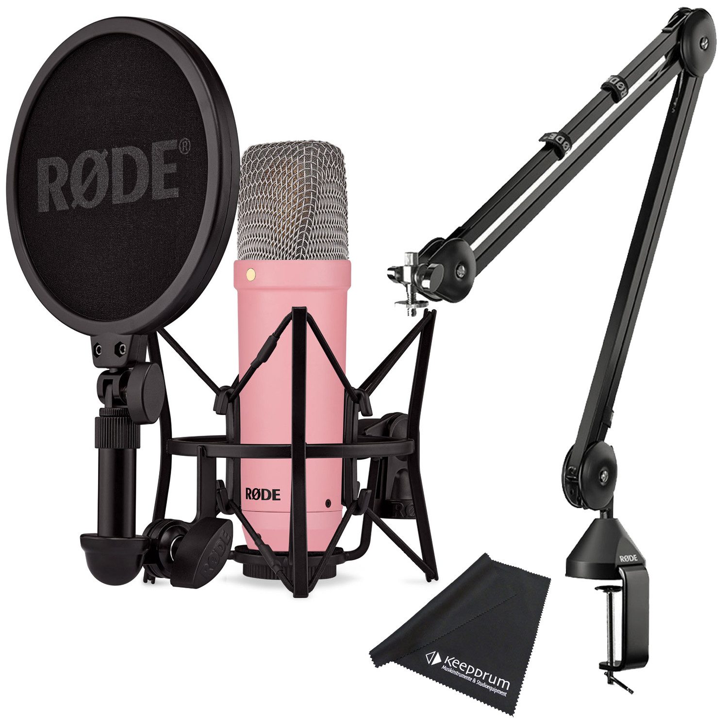 Mikrofon Rode NT1 Signature Pink Mikrofon mit PSA1 Gelenkarm