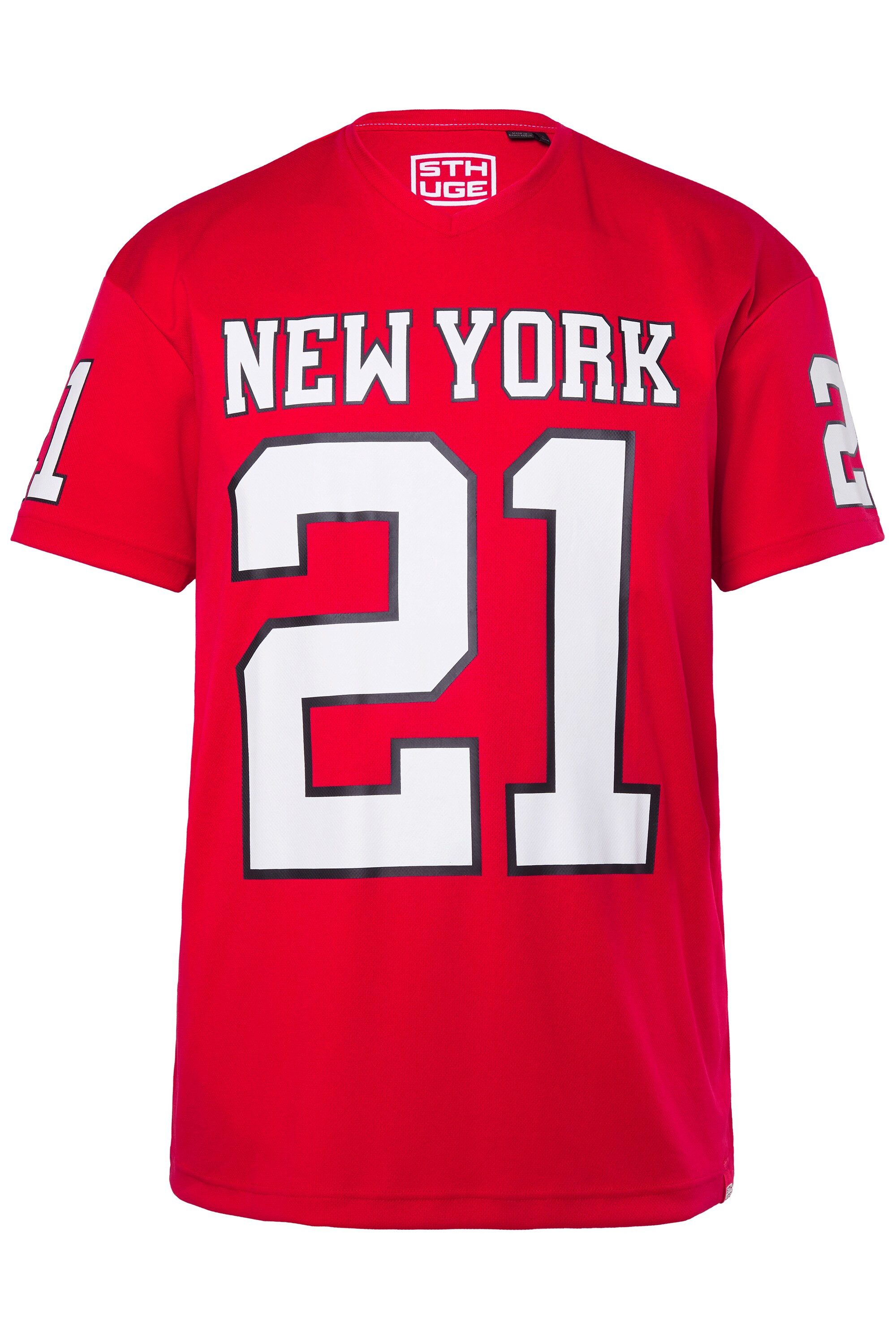 STHUGE T-Shirt STHUGE T-Shirt Halbarm oversized Football Print günstig online kaufen