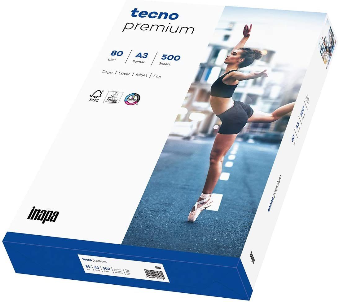 tecno® weiß 80 A3, premium TECNO - Kopierpapier g/qm, Kugelschreiber