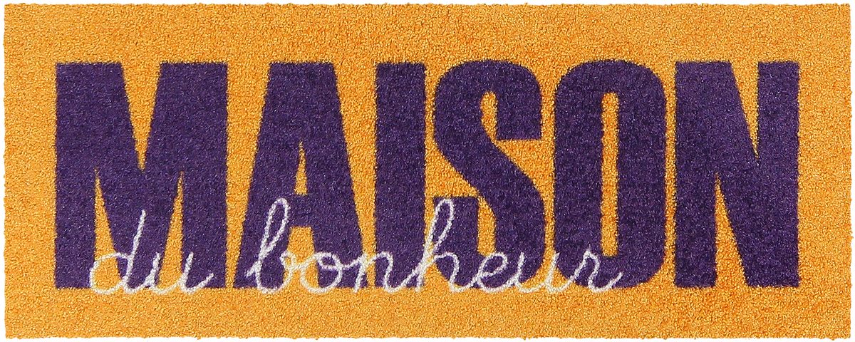 Salonloewe Läufer Fußabtreter klein 30x75 Maison Type orange-violet, Läufer Mini, Höhe: 300 mm