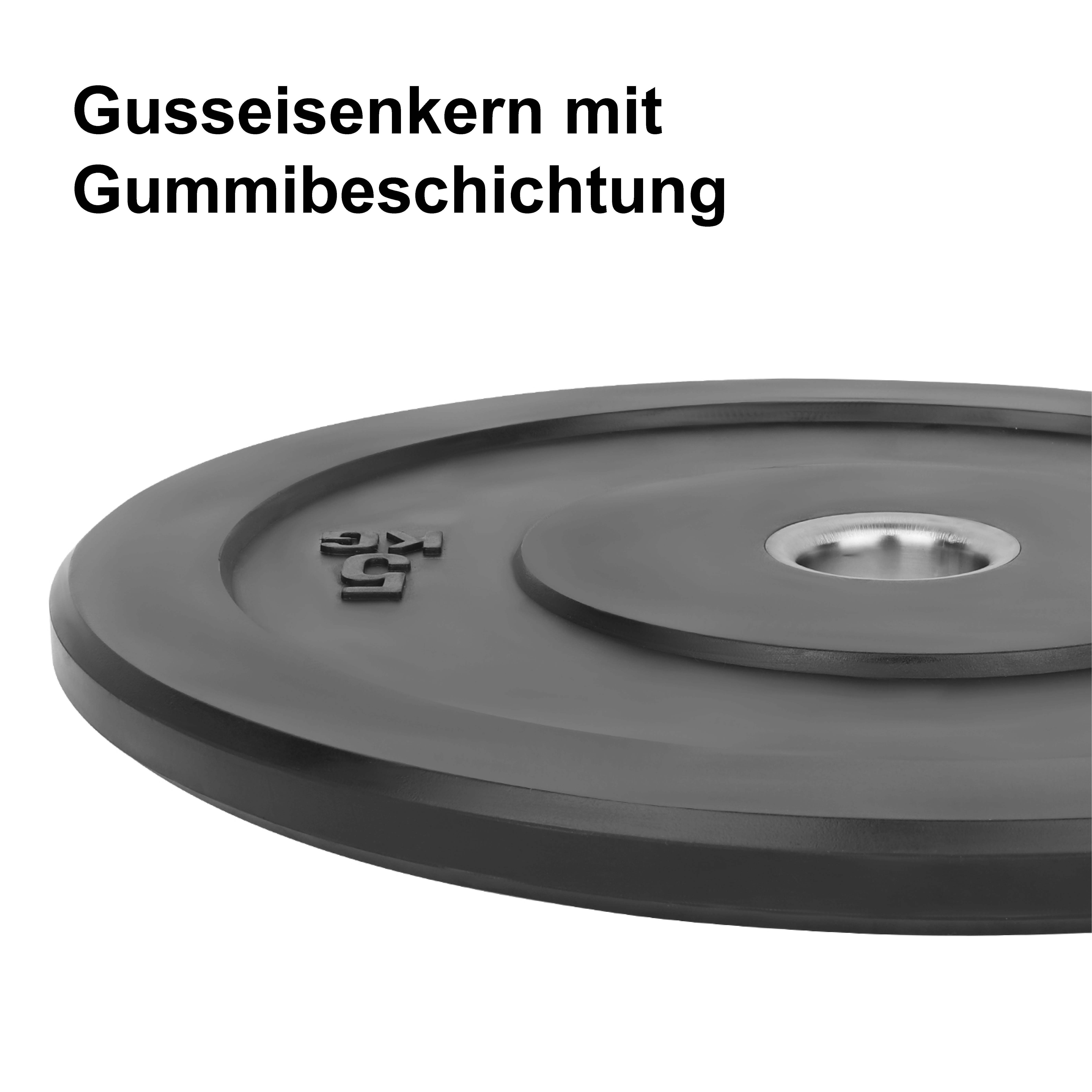 I mit und wuuhoo Stoss Set für I 50mm, Bumper Stahlbuchse Hantelscheibe Olympische Plates Langhantelgewichte schwarz Bruce 2er Hanteltraining absorbierend Kraftsport Hantelscheiben I