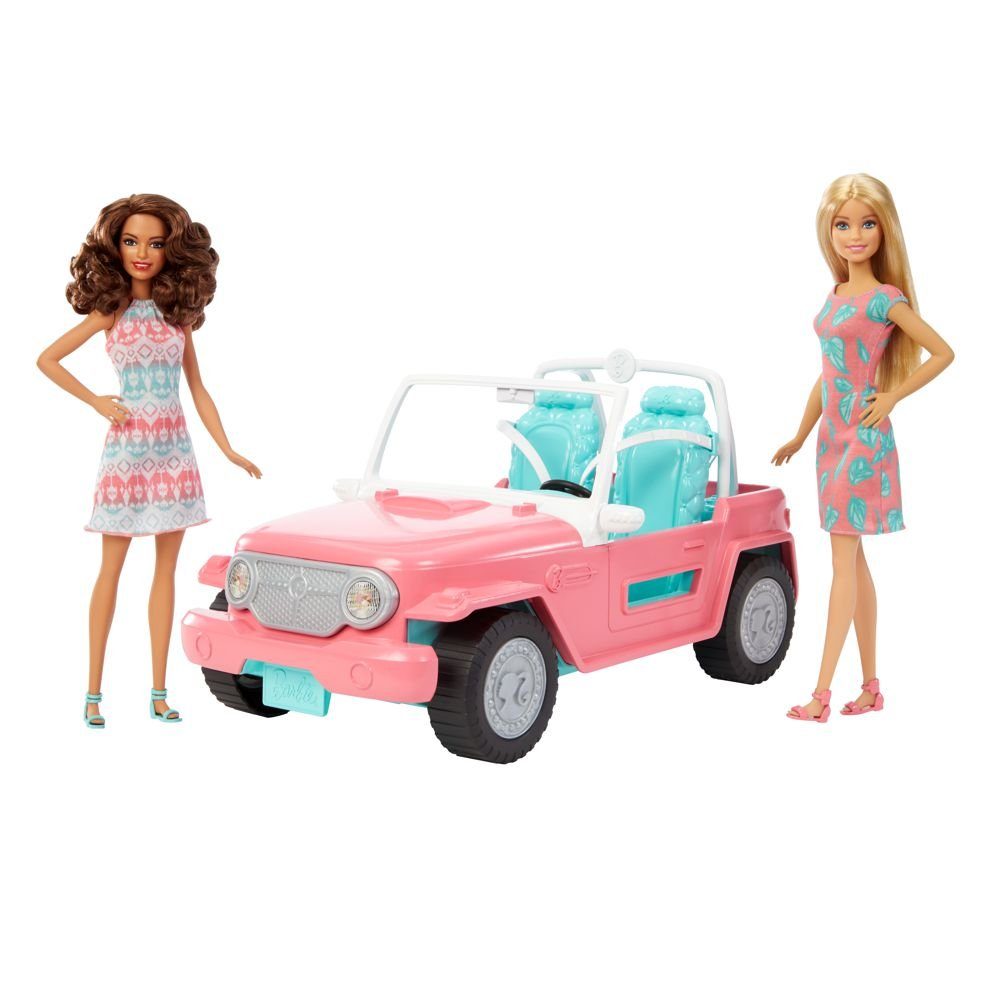 Barbie Anziehpuppe Malibu City Cruiser Barbie Mattel Auto mit Puppen Jeep  Cabrio