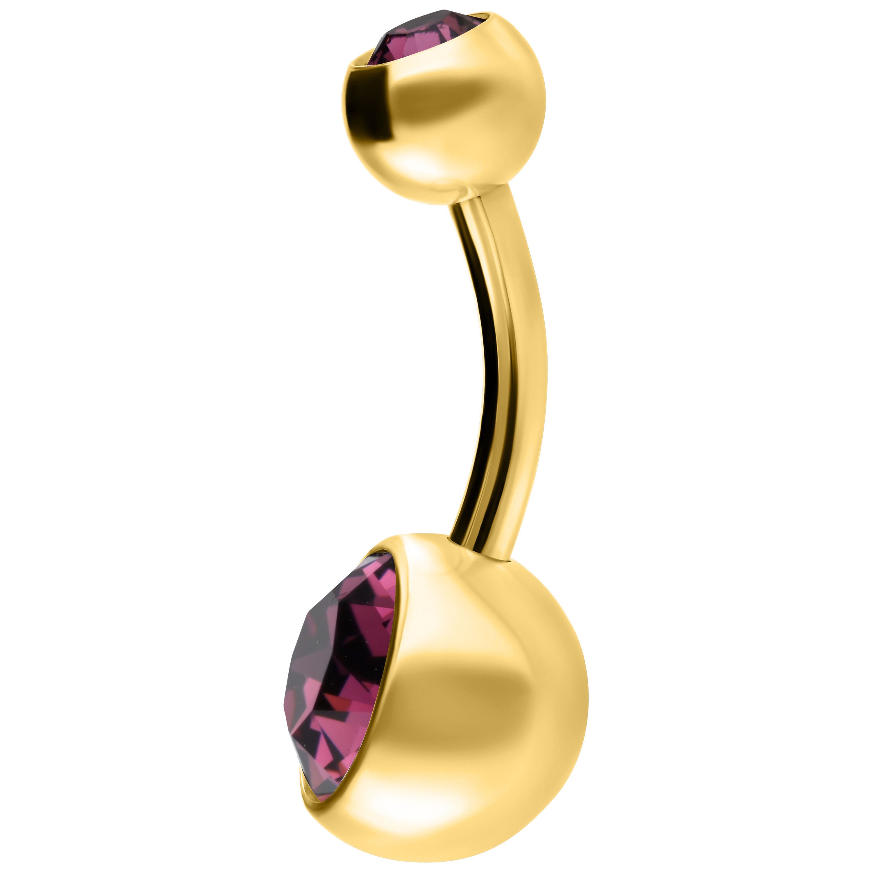 Wildcat Bauchnabelpiercing Multicut Double Jewelled Navel Bananabell für Bauchnabel, 1 Stück, Edelstahl - wasserfest, langlebig, hautverträglich – Bild 4 von 5