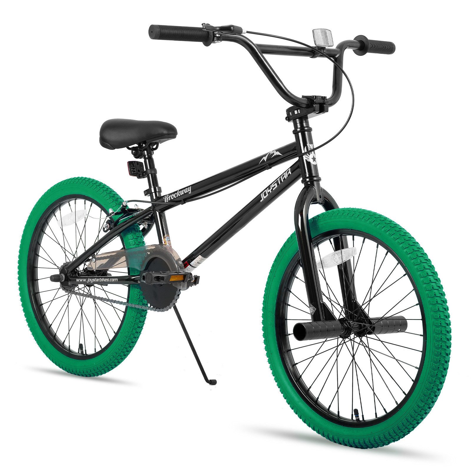 JOYSTAR Kinderfahrrad 20 Zoll BMX Fahrrad für Jungen Mädchen im Alter von 7-12 Jahren, Freestyle, Doppelbremsen, 2 pegs, Kettenschutz, Singlespeed