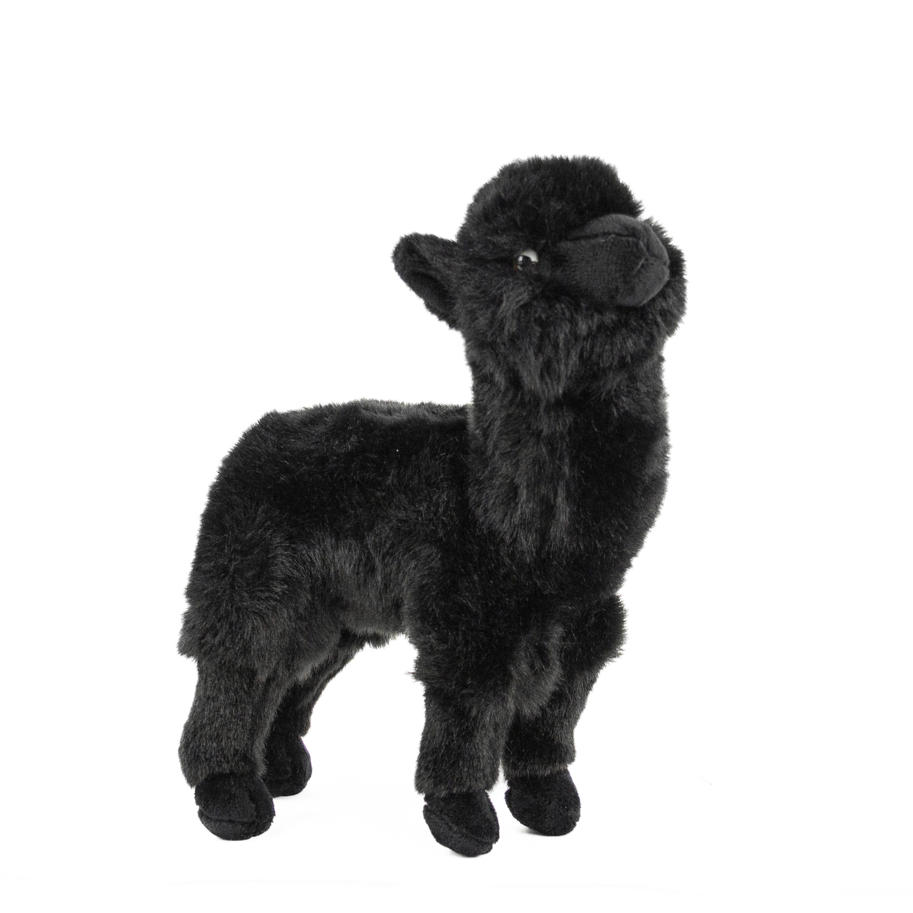Teddys Rothenburg Kuscheltier Lama stehend schwarz 23 cm stehend Stofftier Plüschlama (Plüschtier, Stofflama)