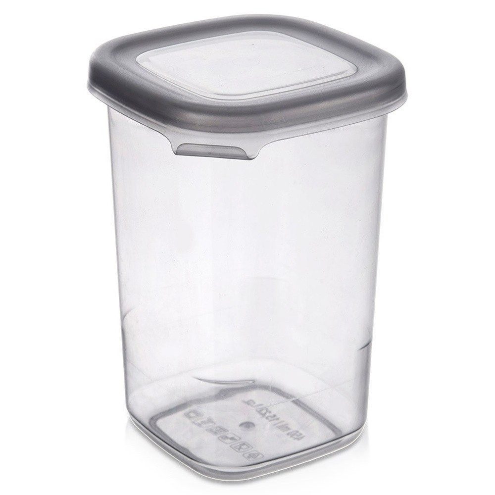Orion Group Vorratsdose Dose mit Deckel 450ml quadratisch stapelbar und transparent, Kunststoff, spülmaschinengeeignet, mikrowellengeeignet, gefriergeeignet