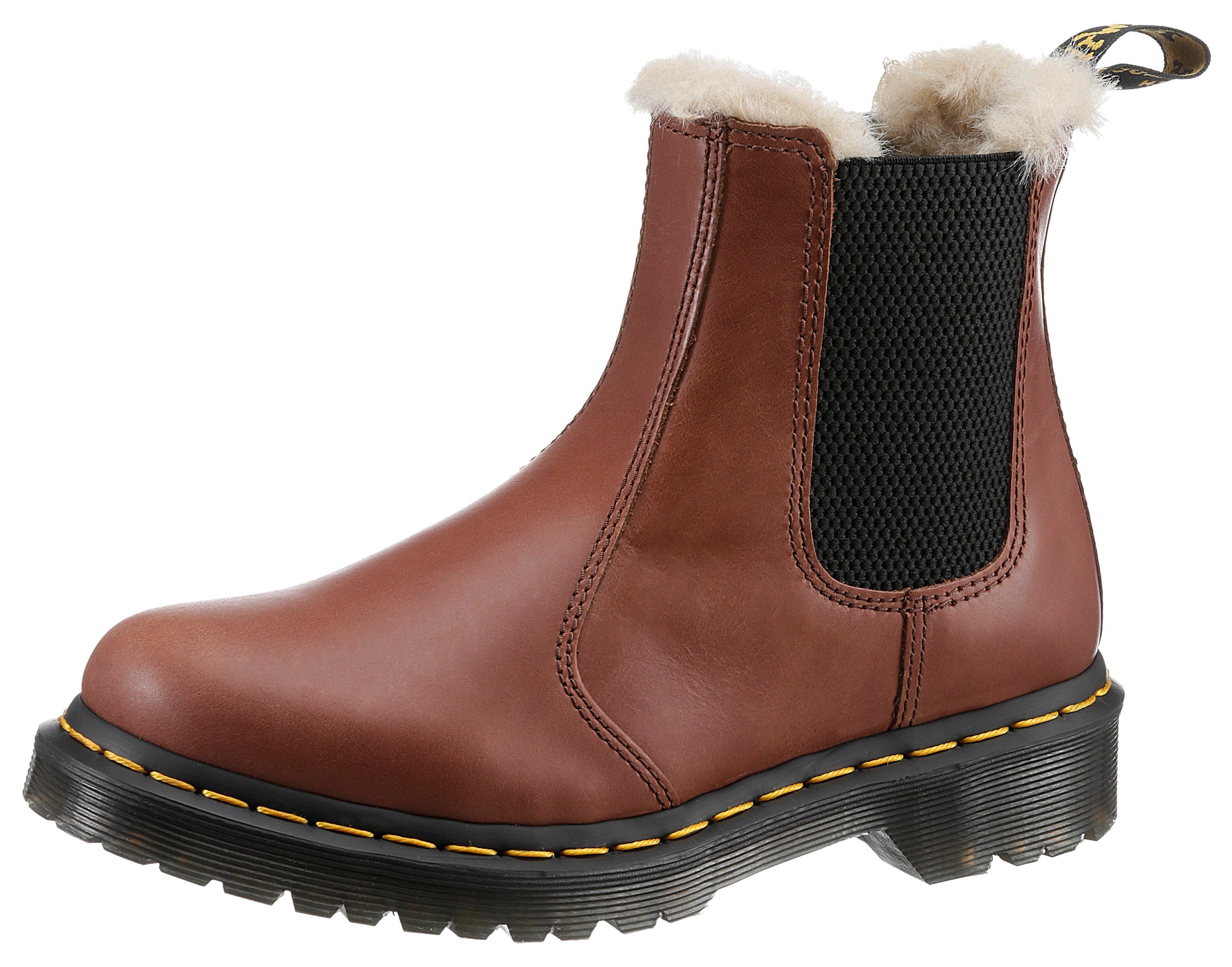 DR. MARTENS Leonore Chelseaboots Chunky Boots, Plateau Schuh, Boots mit Warmfutter