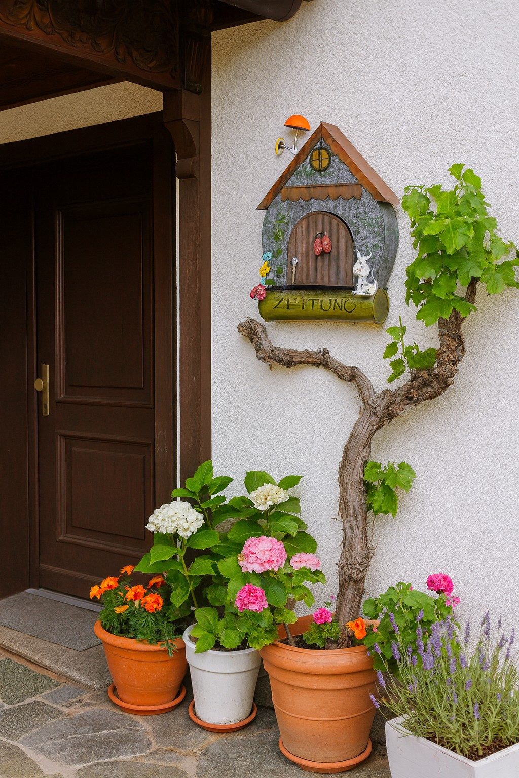 moebel-direkt-online Briefkasten Almhütte (1-St), mit Zeitungsrolle