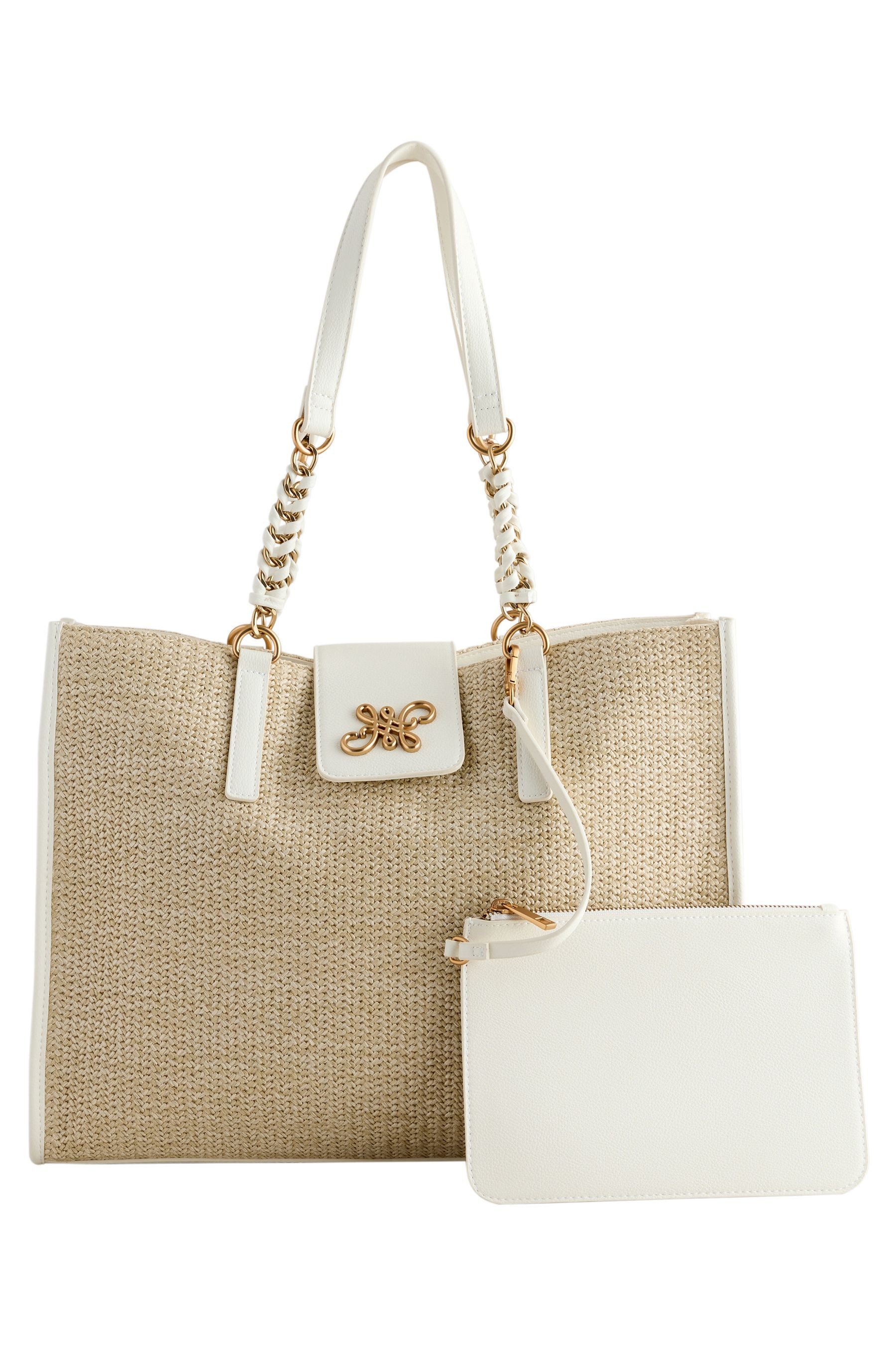 Next Schultertasche Schultertasche in Raffiaoptik (1-tlg)