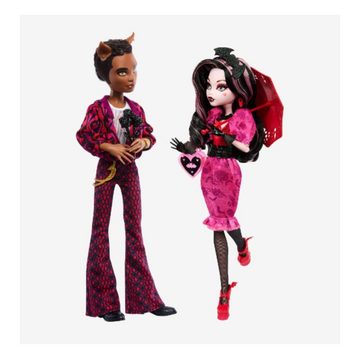 Mattel® Anziehpuppe Monster High Draculaura & Clawd Wolf Howliday Love Edition