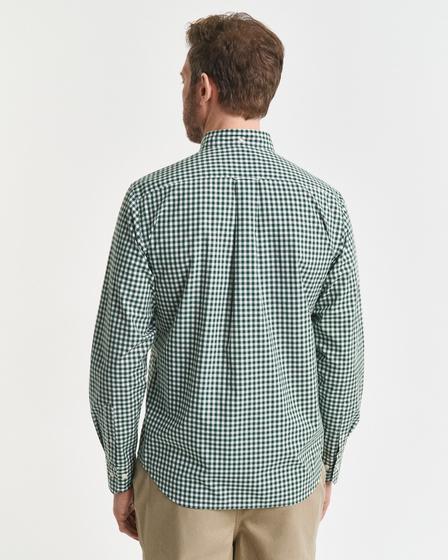 Gant Langarmhemd REG POPLIN GINGHAM SHIRT mit Logostickerei auf der Brust günstig online kaufen