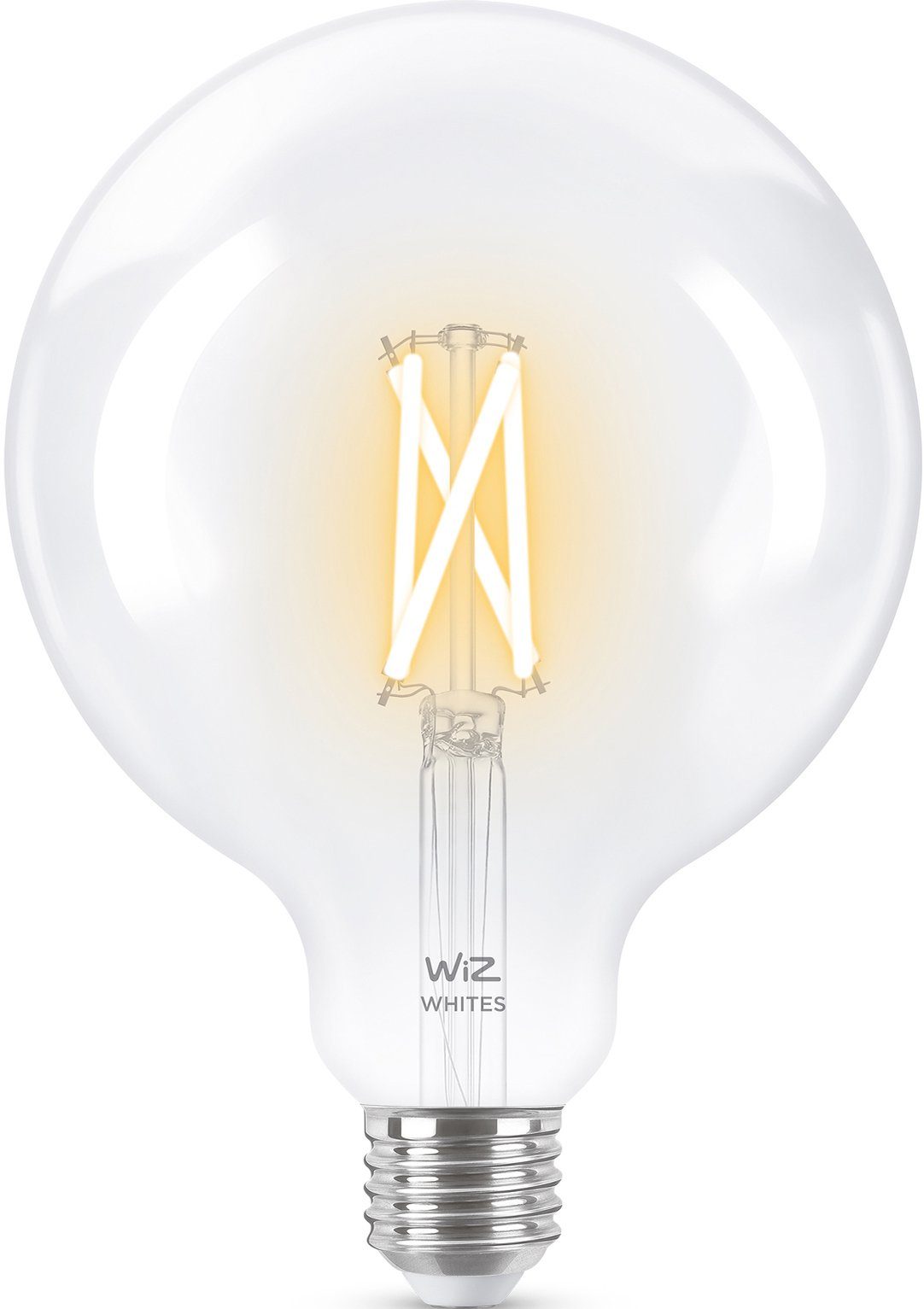WiZ LED-Filament Filament 60W E27 Globeform G125 Clear Einzelpack, E27, 1  St., Warmweiß, Wiz Tunable White Filament LED Lampen für klassisches  Vintage-Design, Hohe Farbwiedergabe für lebendige Farben (CRI > 90)