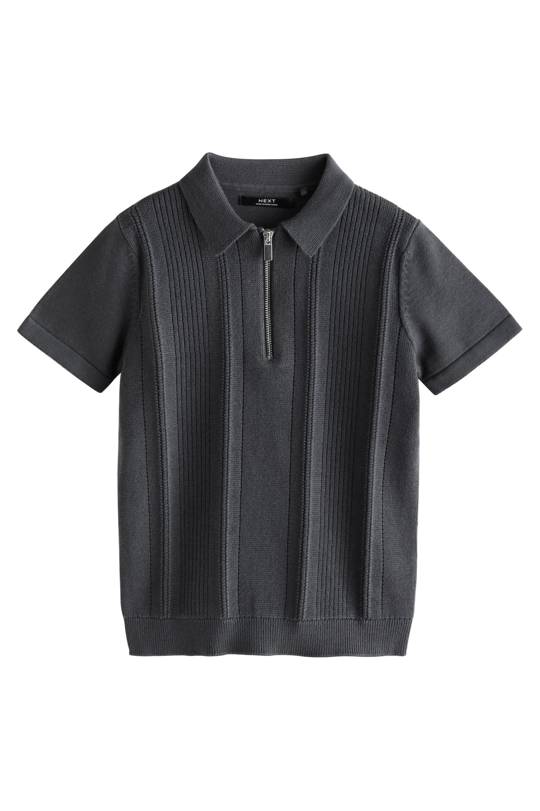 Next Polokragenpullover Strick-Poloshirt mit RV-Kragen (1-tlg)