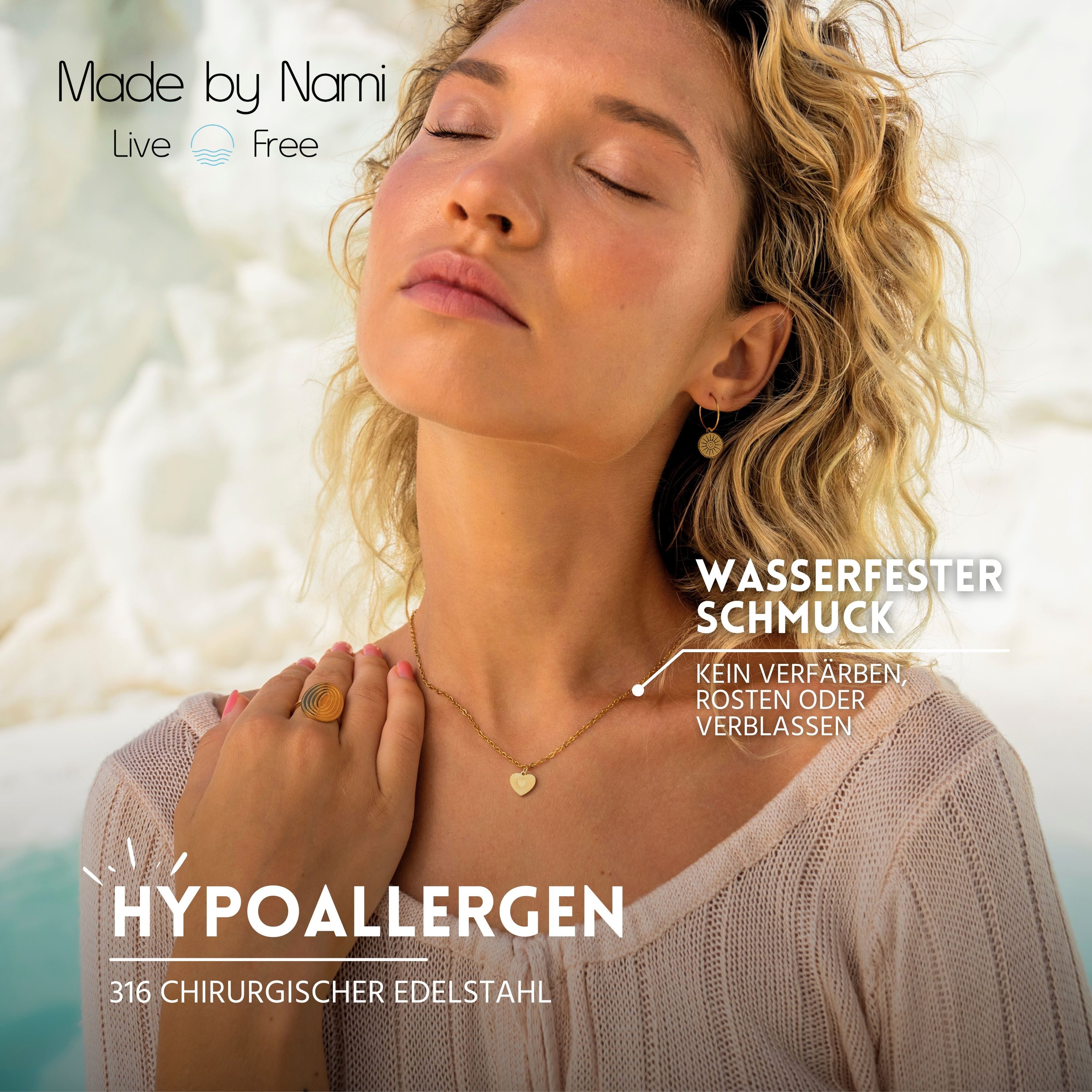 Made by Nami Herzkette Damen Gold günstig online kaufen