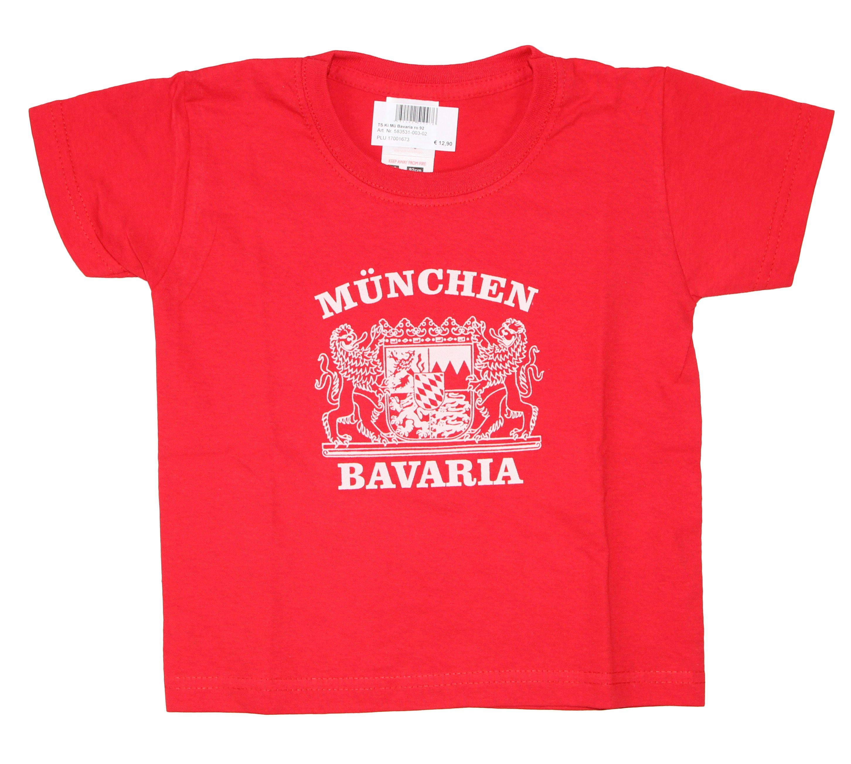 United Colors of Benetton Print-Shirt München Bavaria Logo Bayern Wappen Print, München Bavaria Rot