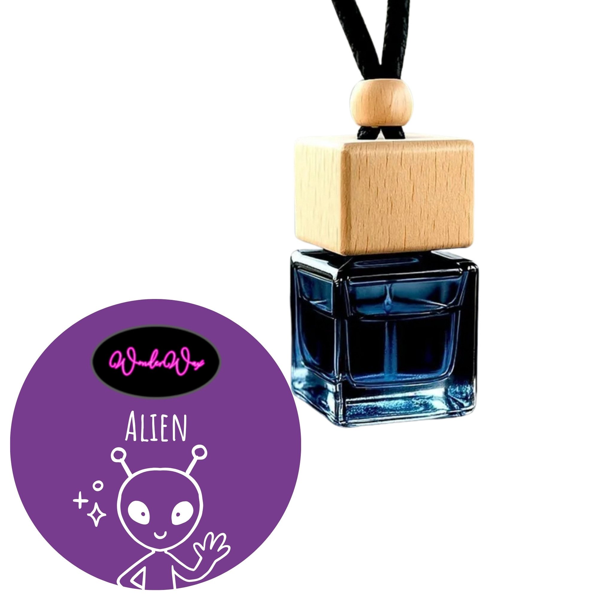 WonderWax Raumduft WonderWax® Auto Duft Quadrat Schwarz braun 8 ml, (Alien), Duftrichtung: Alien