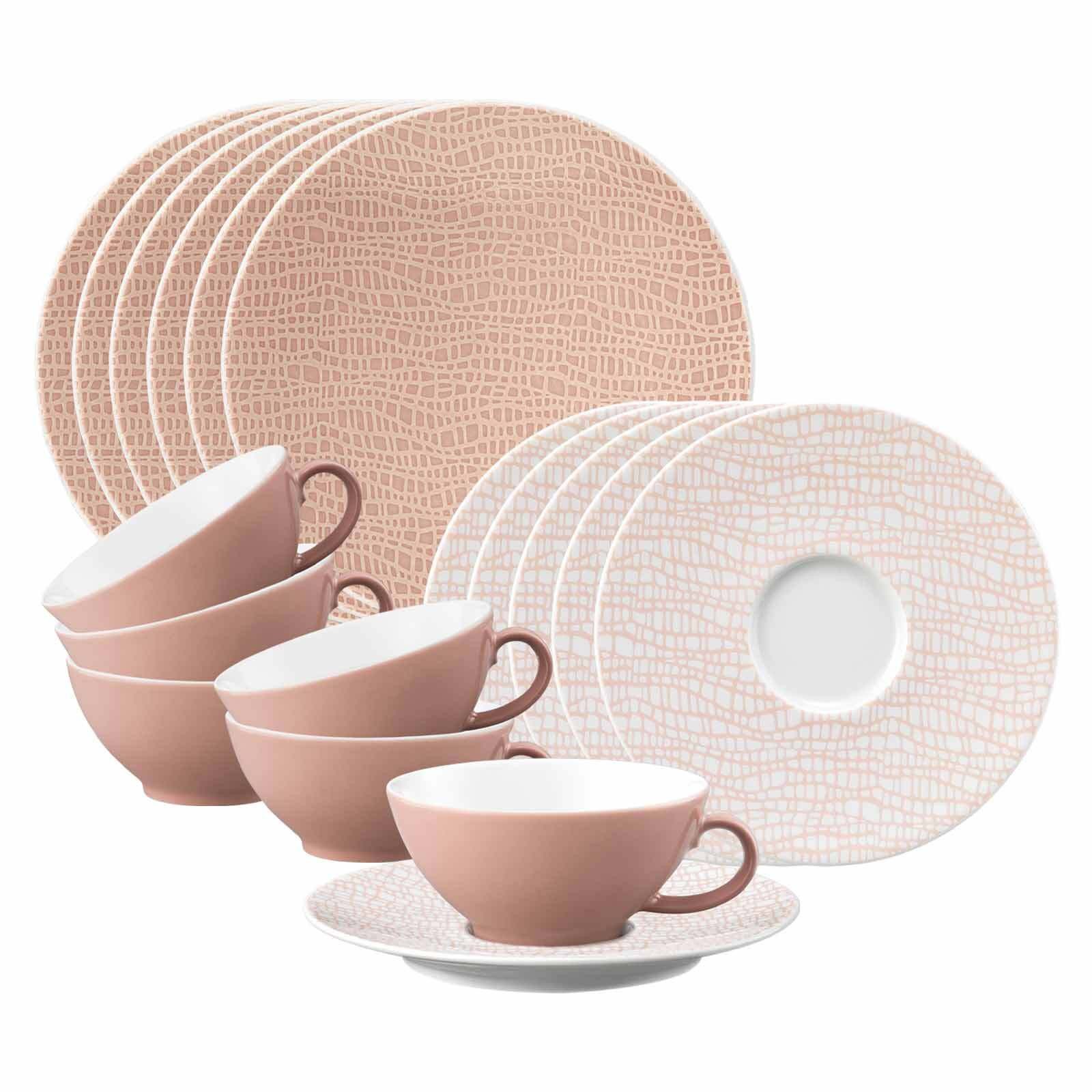 Seltmann Weiden Teeservice Life Fashion Teeservice 18er Set (18-tlg), 6 Personen, Porzellan