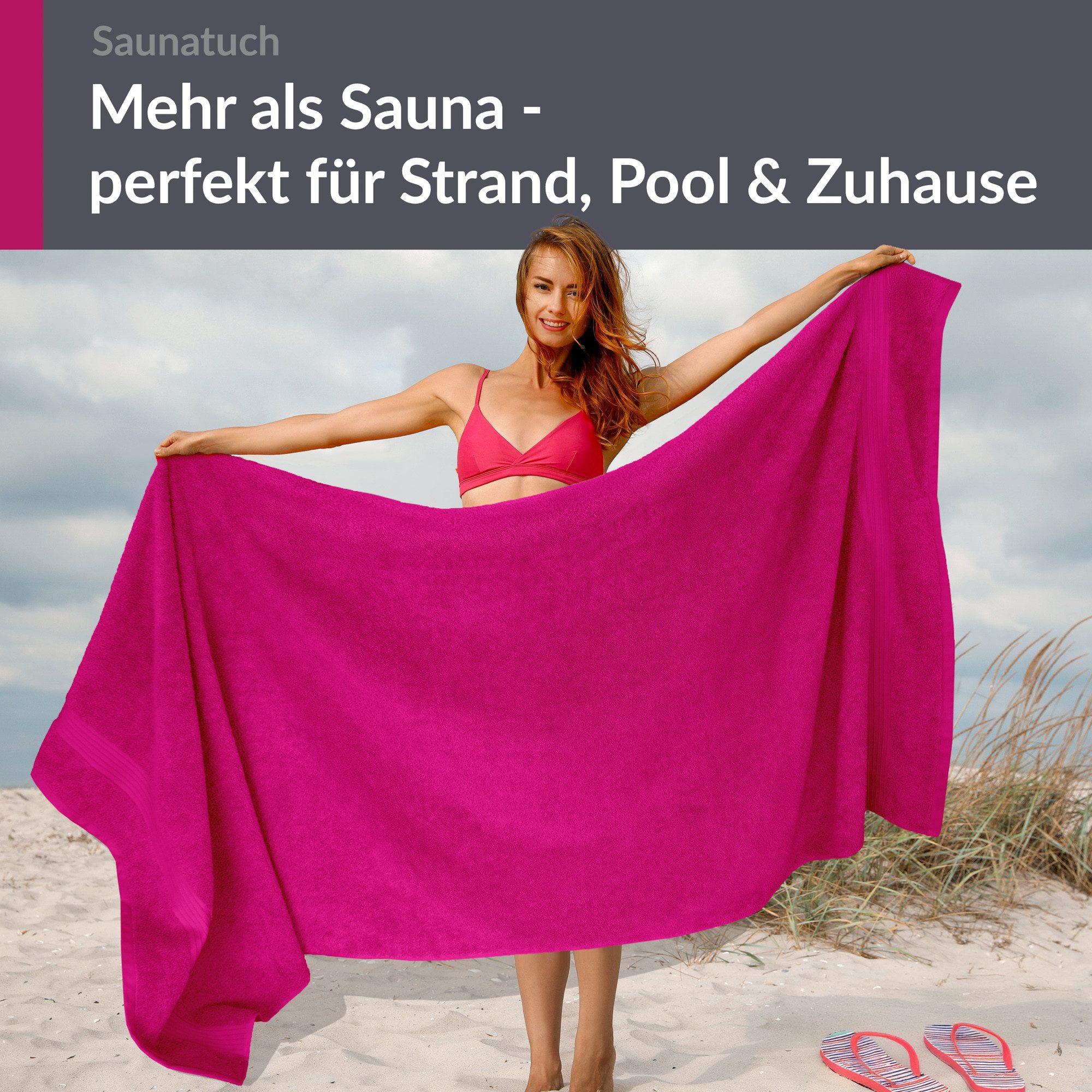 Lashuma Saunatuch XXL Handtuch, Frottee (1-St), Badetuch Damen & Badehandtuch Herren 100x200 cm - Saunahandtuch 80x220