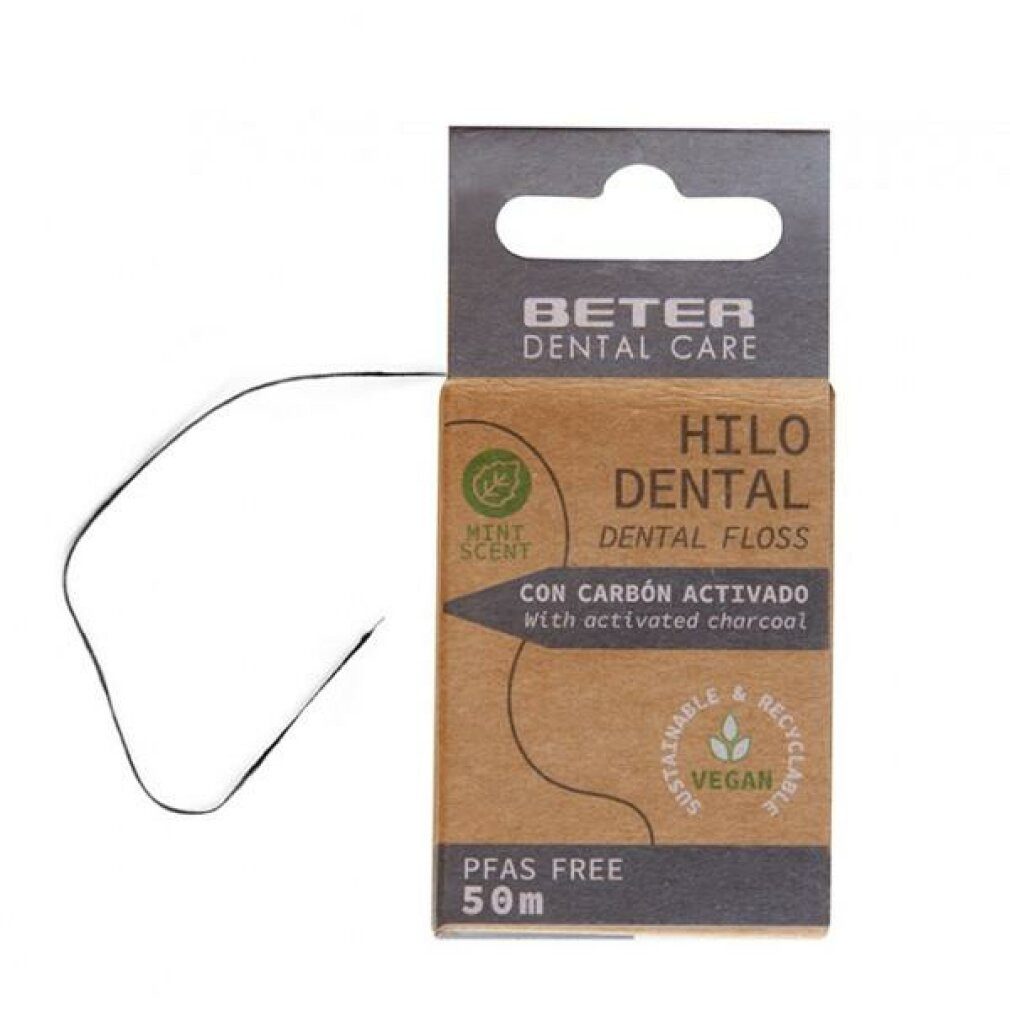 Beter Zahnseide Hilo Dental Carbón Activado 50 M 1 U, (Packung)