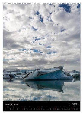 CALVENDO Wandkalender Island - Landschaften vom Wasser geprägt (Premium, hochwertiger DIN A2 Wandkalender 2023, Kunstdruck in Hochglanz)