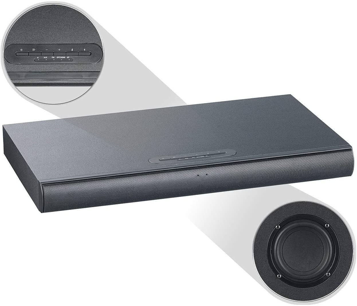 auvisio Soundbar Subwoofer integrierter W) (60 2.1-Soundbase Soundbar MSX-700.dig Bluetooth