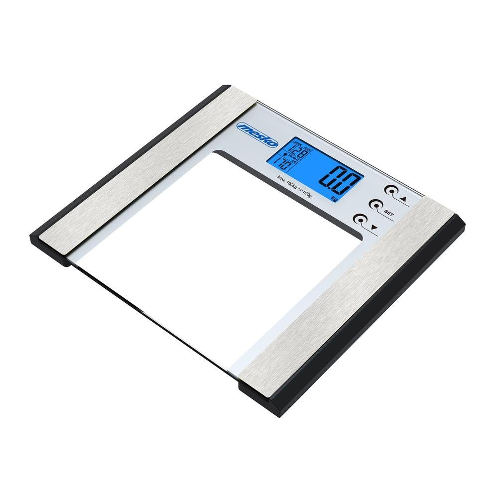 Mesko Körper-Analyse-Waage MS 8146, digital, Körperfettwaage, aus Glas, bis 180 kg, Batterie
