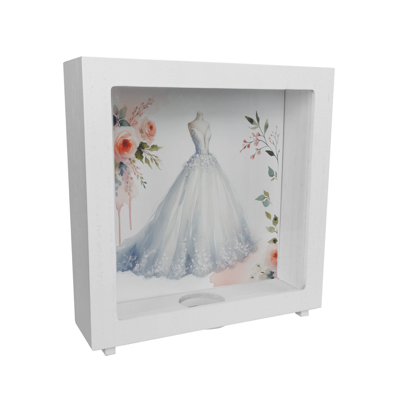 Spardose Brautkleid Rahmen Spardose aus Holz