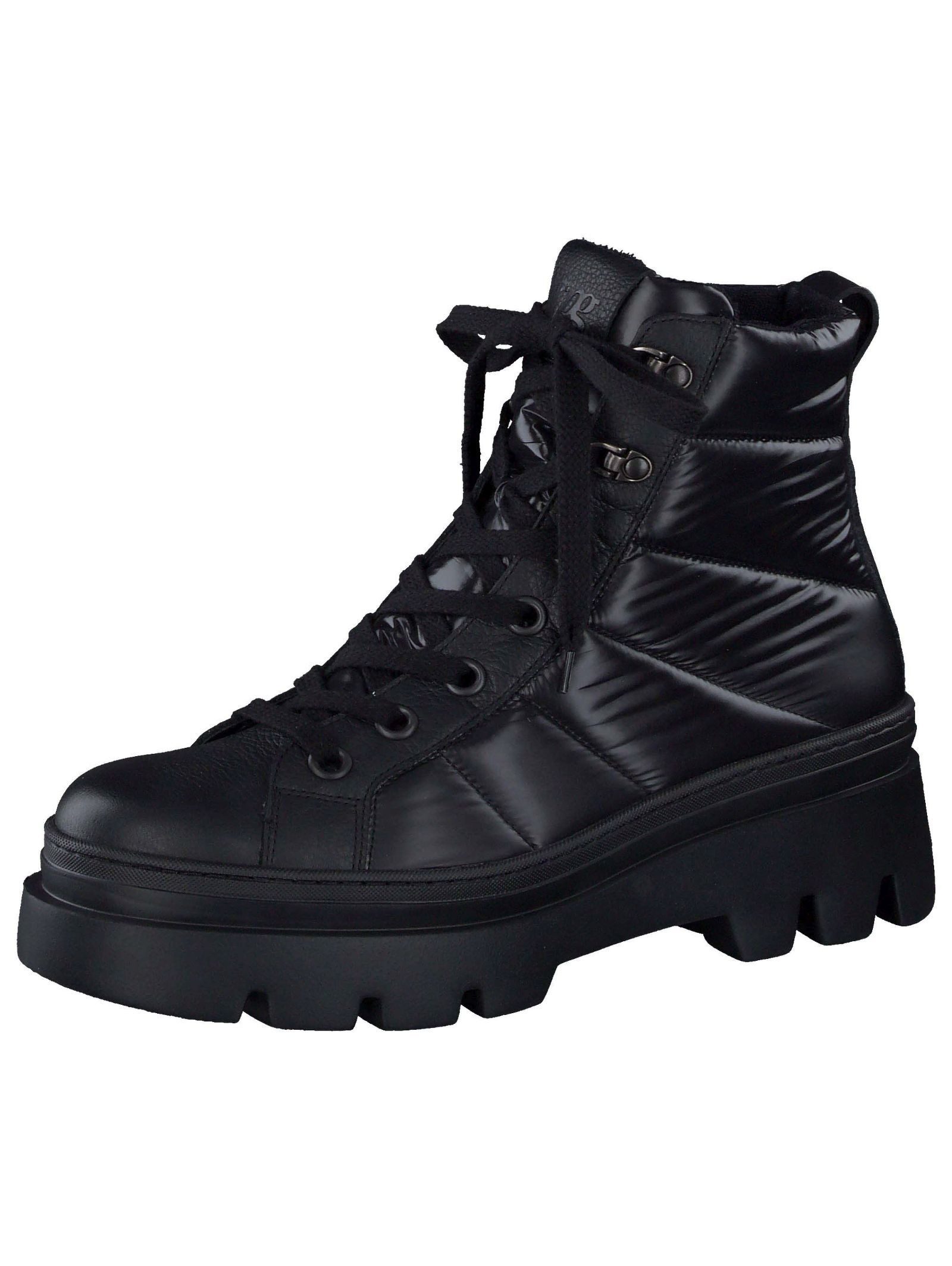 Paul Green Paul Green Stiefelette Leder/Textil Schnürstiefelette