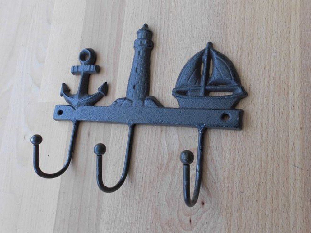 Deko-Impression Hakenleiste Hakenleiste Wandgarderobe Maritim 3er günstig online kaufen